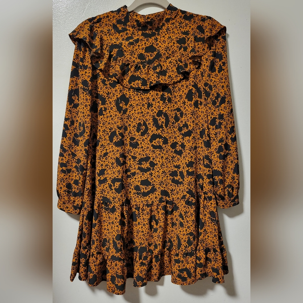 Topshop Ruffle Yoke Mini Dress - Picture 13 of 13